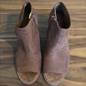 Lucky Brand peep toe booties